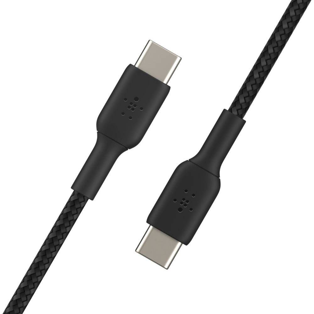 CAB002bt2MBK BELKIN BOOST CHARGE BRAIDED USB-C TO USB-A CABLE - Image 1