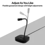 PROMIC-1.BLACK HIGH DEFINITION UNI-DIRECTIONAL MICROPHONE WITH FLEXIBLE GOOSENECK PROMATE - Image 2