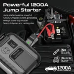 Promate 1200A/12V Heavy Duty Car Jump Starter with 150PSI Air Compressor & Power Bank PatrolPack - Image 10